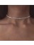 Hediyemolsun Kadın Gümüş Renk Taşlı Choker Su Yolu Kolye 1