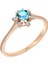 Pırlanta ve Mavi Topaz Taşlı Elsa Yüzük 0447R0027 1