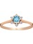 Pırlanta ve Mavi Topaz Taşlı Elsa Yüzük 0447R0027 2