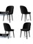 Concept Kage Serisi 4 Adet Mutfak Sandalyesi Kapitoneli Siyah Metal Ayak 1. Sınıf Babyface Kumaş 1