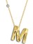 Pırlanta 14 Ayar Altın Kalemli M Harfi Kolye 3