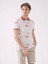 Pudra Erkek Slim Fit Çiçek Desenli Casual Polo Yaka T-shirt 1