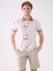 Pudra Erkek Slim Fit Çiçek Desenli Casual Polo Yaka T-shirt 3