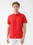 Kırmızı Erkek Slim Fit Polo Yaka Tshirt 5