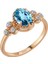 Pırlanta ve Mavi Topaz Marjatta Yüzük 0447R0047 1