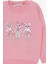 Kız Çocuk Sweatshirt Sevimli Hayvancıklar Baskılı 1.5-5 Yaş, Pudra 3