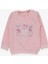 Kız Çocuk Sweatshirt Sevimli Hayvancıklar Baskılı 1.5-5 Yaş, Somon Melanj 1