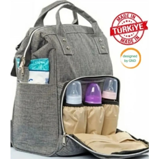 Baby Londy Babylondy Anne Bebek Bakım Sırt Çantası Gri