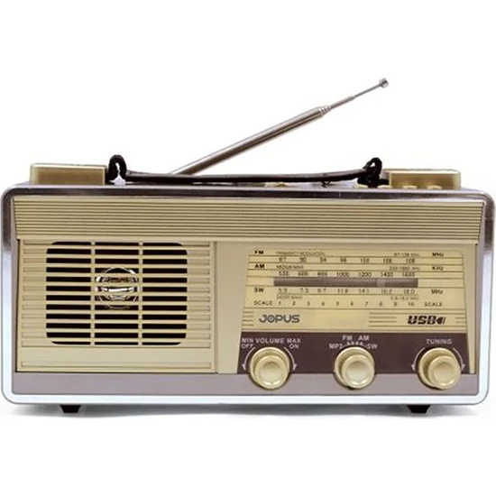 Jopus Bluetooth Hoparlör Şarjlı Nostaljik Radyo Fm Radyo El Fenerli Aux/usb/sd/mp3