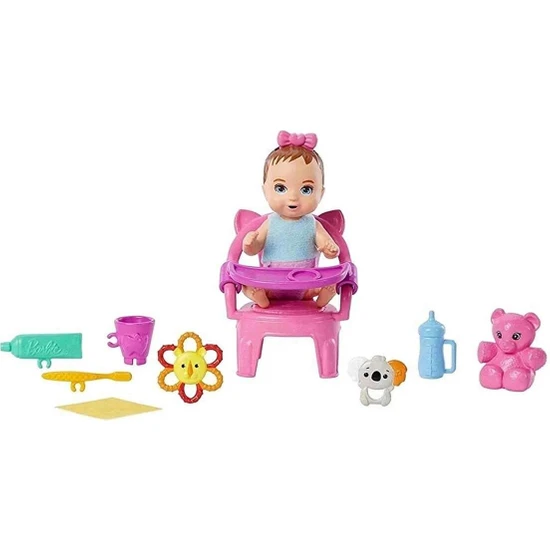 Barbie Bebek Bakıcısı Özellikli Minik Bebekler GHV83 - Beslenme Zamanı HJY29