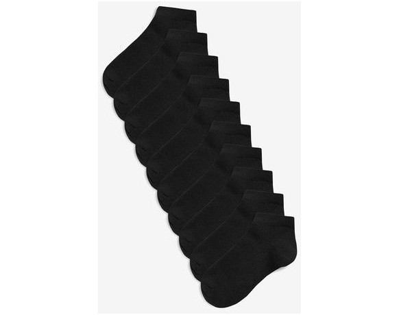 B&D Socks 10'lu Paket Beyaz Patik Çorap görsel 2