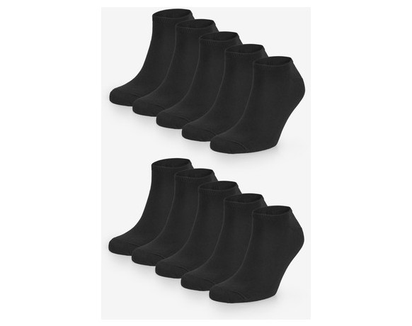 B&D Socks 10'lu Paket Beyaz Patik Çorap görsel 3