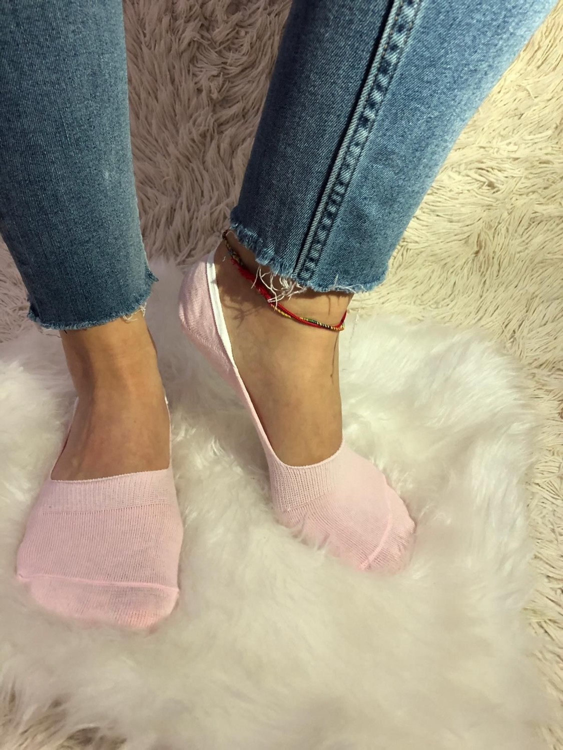 B&D Socks B&d Kadın 6'lı Silikon Baskılı Görünmez Babet Çorap görsel 4