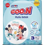 Goo.N Mutlu Bebek 3 Numara Bant Bebek Bezi Aylık Fırsat Paketi - 12 Saat Kuruluk - 100 Adet