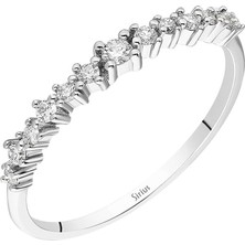 Sirius Pırlanta F Renk 0,20 Karat Pırlanta Yarım Tur Yüzük 0447R0029