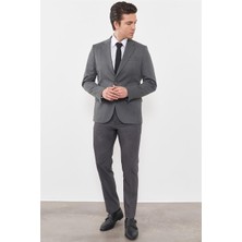 Mentality 3118 Gri Yunter Loco Slim Fit Takım Elbise