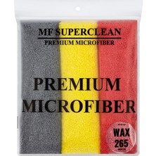 Superclean Mikrofiber Cila Bezi 40X40 cm - 265 Gsm - Lazer Kesim - 3'lü Paket