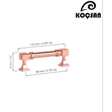 Koçsan Zümra Kulp Lüks Country Mutfak Mobilya Dolap Çekmece Kulpu Rose 96 mm