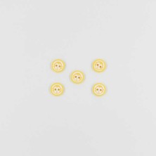 Pukka Maymun Baskılı Bebe Düğme(5 Ad.)-Sarı-No:7