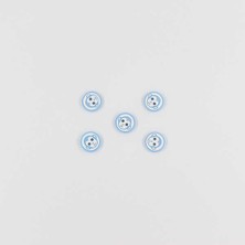 Pukka Maymun Baskılı Bebe Düğme(5 Ad.)-Mavi-No:3