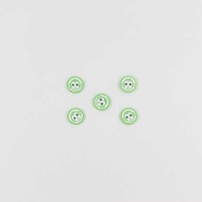 Pukka Maymun Baskılı Bebe Düğme(5 Ad.)-Yeşil-No:4