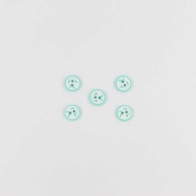 Pukka Balık Baskılı Bebe Düğme(5 Ad.)-Su Yeşili-No:6