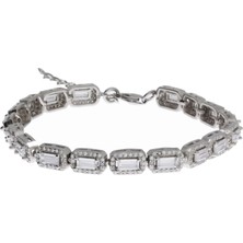 Celikchi Kadın Sıra Taşlı Gümüş Bileklik