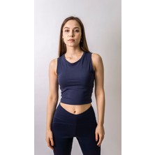 Alesaa Bisiklet Yaka Penye Crop Body