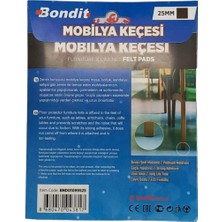 Dalyan Bondit Kare Mobilya Keçesi 25 mm 40 Adet BND01099525