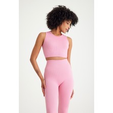 Seamless Dikişsiz Crop Sporcu Sütyeni