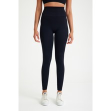 Toparlayıcı Dikişsiz Tayt - Crop Top Fitilli Takım