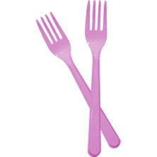 Kikajoy Pembe Tek Kullanımlık Plastik Çatal 24LÜ