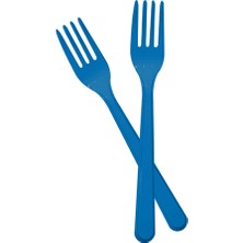 Kikajoy Lacivert Tek Kullanımlık Plastik Çatal 24LÜ