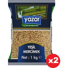 Yazar Yeşil Mercimek 1 kg x 2 Paket