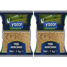 Yazar Yeşil Mercimek 1 kg x 2 Paket