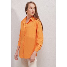 Bigdart 20153 Tek Cepli Oversize Gömlek - Oranje