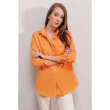 Bigdart 20153 Tek Cepli Oversize Gömlek - Oranje