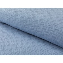 English Home Plain Pamuklu Çift Kişilik Pike 200 x 220 cm Mavi
