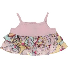 Panço Kız Bebek Fırfırı Desenli Atlet