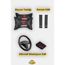 Modern Garaj Tofaş Koltuk Kılıfı Tofaş Boyun Yastığı Tofaş Kemer Pedi Tofaş Dikmeli Direksiyon Kılıfı 02