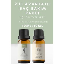 Saç Bakımı 2'li Avantajlı Paket Hızlı Uzayan Parlak Saçlar Ylang-ylang Ve Biberiye Uçucu Yağı 20 ml