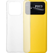 Kılıfmania Xiaomi Poco C40 ile Uyumlu Kapak 1mm Süper Silikon Şeffaf Kılıf