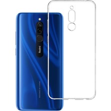 Kzy Xiaomi Redmi 8 ile Uyumlu Kapak 1mm Süper Silikon Şeffaf Kılıf