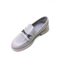 Albini Vizon Deri Kadın Babet Ayakkabı