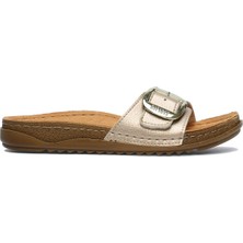 Kifidis SIB213610 Kifidis-Natura Kadın Anatomik Deri Terlik 36-40 38 - Altın/gold