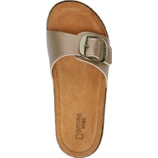 Kifidis SIB213610 Kifidis-Natura Kadın Anatomik Deri Terlik 36-40 38 - Altın/gold