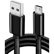 Noyiska Micro USB Girişli Telefonlara Uyumlu Hasır Micro Eski Nesil Hızlı Şarj Aleti Kablosu Şarj Veri Aktarım Kablo