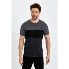 Adams Bisiklet Yaka Kısa Kollu Desenli Penye Erkek Tshirt