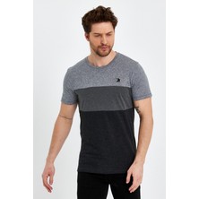 Adams Bisiklet Yaka Kısa Kollu Desenli Penye Erkek Tshirt