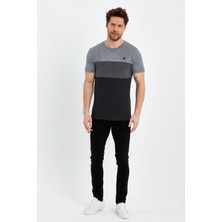 Adams Bisiklet Yaka Kısa Kollu Desenli Penye Erkek Tshirt